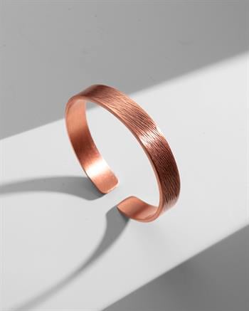 Çizgi Desenli 5 Motifli Prime Bakır Bilezik