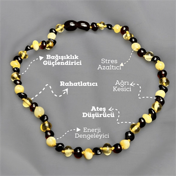 Damla Kehribar Bebek Kolyesi (Balaban)