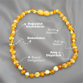 Damla Kehribar Bebek Kolyesi (Balkız)