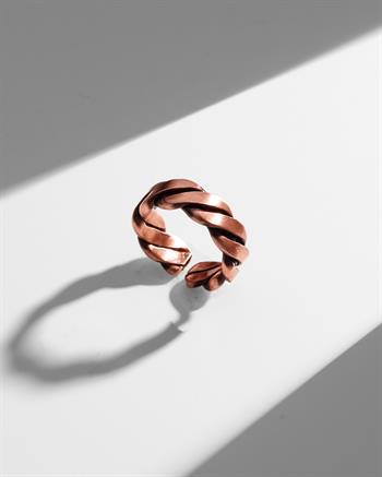 Desensiz Burma Bakır Bilezik Yüzük Seti