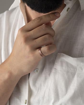 Doku Desenli Bakır Yüzük (5 mm)