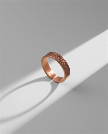 Doku Desenli Bakır Yüzük (5 mm)