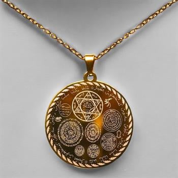 Dualı Altın Kaplama Yuvarlak Titanyum Çelik Kolye