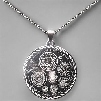 Dualı Gümüş Kaplama Yuvarlak Titanyum Çelik Kolye