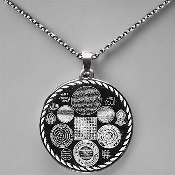 Dualı Gümüş Kaplama Yuvarlak Titanyum Çelik Kolye