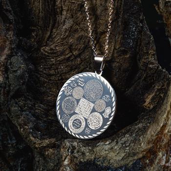 Dualı Gümüş Kaplama Yuvarlak Titanyum Çelik Kolye