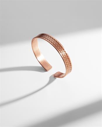 Duvar Desenli Bakır Bilezik (Zeolit Taşı)