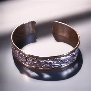 Esinti Desenli Gül Kurusu Renkli Bakır Bilezik