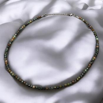 Faset Kesim Afrika Turkuazı Dizi Kolye