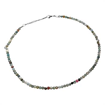 Faset Kesim Akik Taşı Dizi Kolye