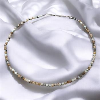 Faset Kesim Amazonit Taşı Dizi Kolye