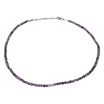 Faset Kesim Ametist Taşı Dizi Kolye