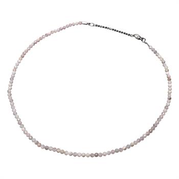 Faset Kesim Kunzit Taşı Dizi Kolye