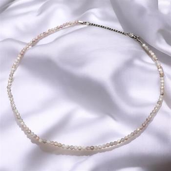 Faset Kesim Kunzit Taşı Dizi Kolye