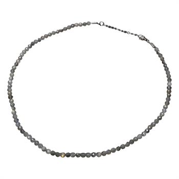 Faset Kesim Labradorit Taşı Dizi Kolye