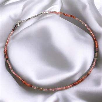 Faset Kesim Multi Kuvars Taşı Dizi Kolye