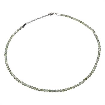 Faset Kesim Prenhit Taşı Dizi Kolye