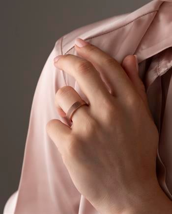 File Desenli Bakır Yüzük (5 mm)