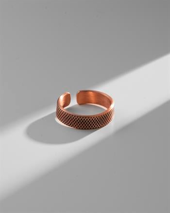 File Desenli Bakır Yüzük (5 mm)