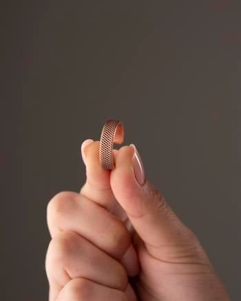 File Desenli Bakır Yüzük (5 mm)