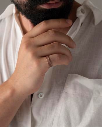 File Desenli Bakır Yüzük (5 mm)