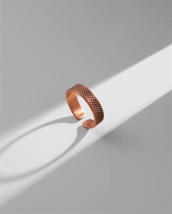 File Desenli Bakır Yüzük (5 mm)