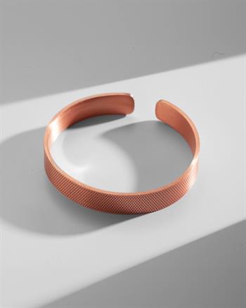 File Desenli Yazısız Prime Bakır Bilezik