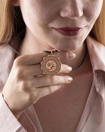 Hz. Muhammed ve Hz. Ali Yazılı Bakır Kolye