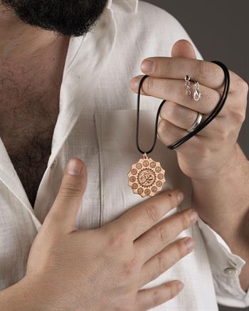 Hz. Muhammed ve Hz. Ali Yazılı Bakır Kolye