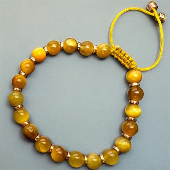 Kadın Açık Sarı Kaplan Gözü Taşı Bileklik