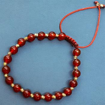 Kadın Kırmızı Akik Taşı Bileklik