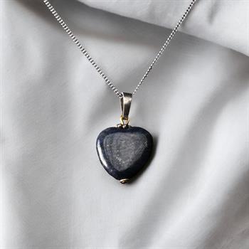 Kalp Kesim Lapis Lazuli Taşı Kolye