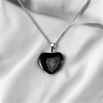 Kalp Kesim Oniks Taşı Kolye