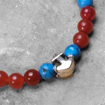 Kırmızı Mavi Ceyt Taşı Bileklik