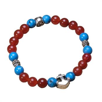 Kırmızı Mavi Ceyt Taşı Bileklik