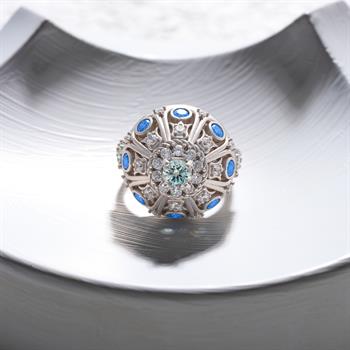 Kubbe-i aşk: aşk-lale gümüş yüzük