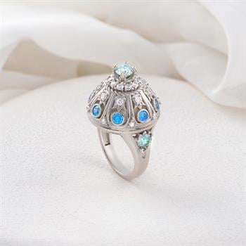 Kubbe-i aşk: aşk-lale gümüş yüzük