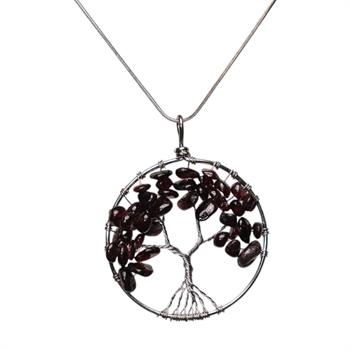 Lal-Garnet Taşı Hayat Ağacı Kolye