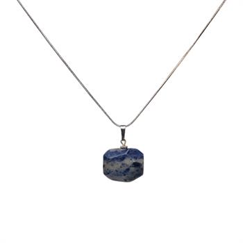 Lapis Lazuli Taşı Geometrik Kesim Kolye