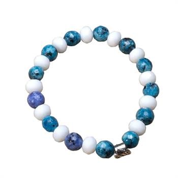 Mavi Beyaz Ceyt Taşı Bileklik