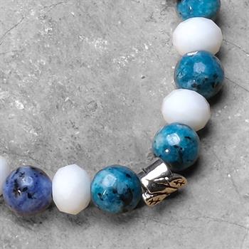 Mavi Beyaz Ceyt Taşı Bileklik