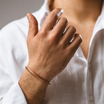 Mıknatıslı Burgu Bakır Bilezik