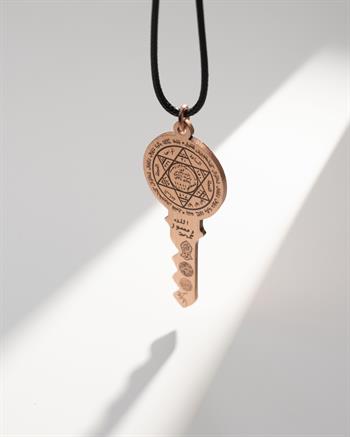 Mührü Süleyman Anahtar Tasarımlı Bakır Kolye
