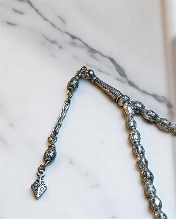 Nokta işlemeli Arpa Kesim Döküm Tesbih