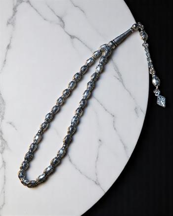 Nokta işlemeli Arpa Kesim Döküm Tesbih