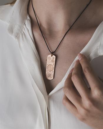 Özel Dualar Yazılı Bakır Kolye