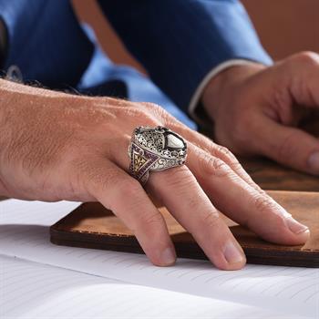 Özel İşlemeli Şeref Gümüş Yüzük