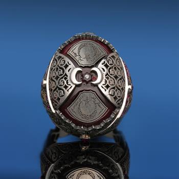 Özel İşlemeli Şeref Gümüş Yüzük