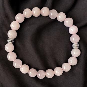 Pembe Kuvars Taşı Bileklik