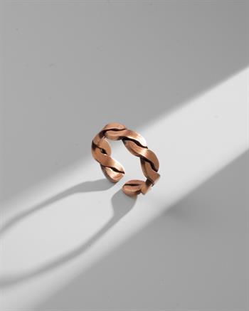 Sade Örgü Bakır Yüzük